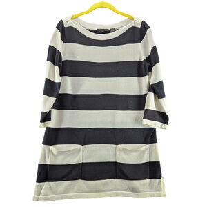 Jeanne Pierre Womens Sweater Multi-Color Size Small 100% Cotton Pullover Pockets